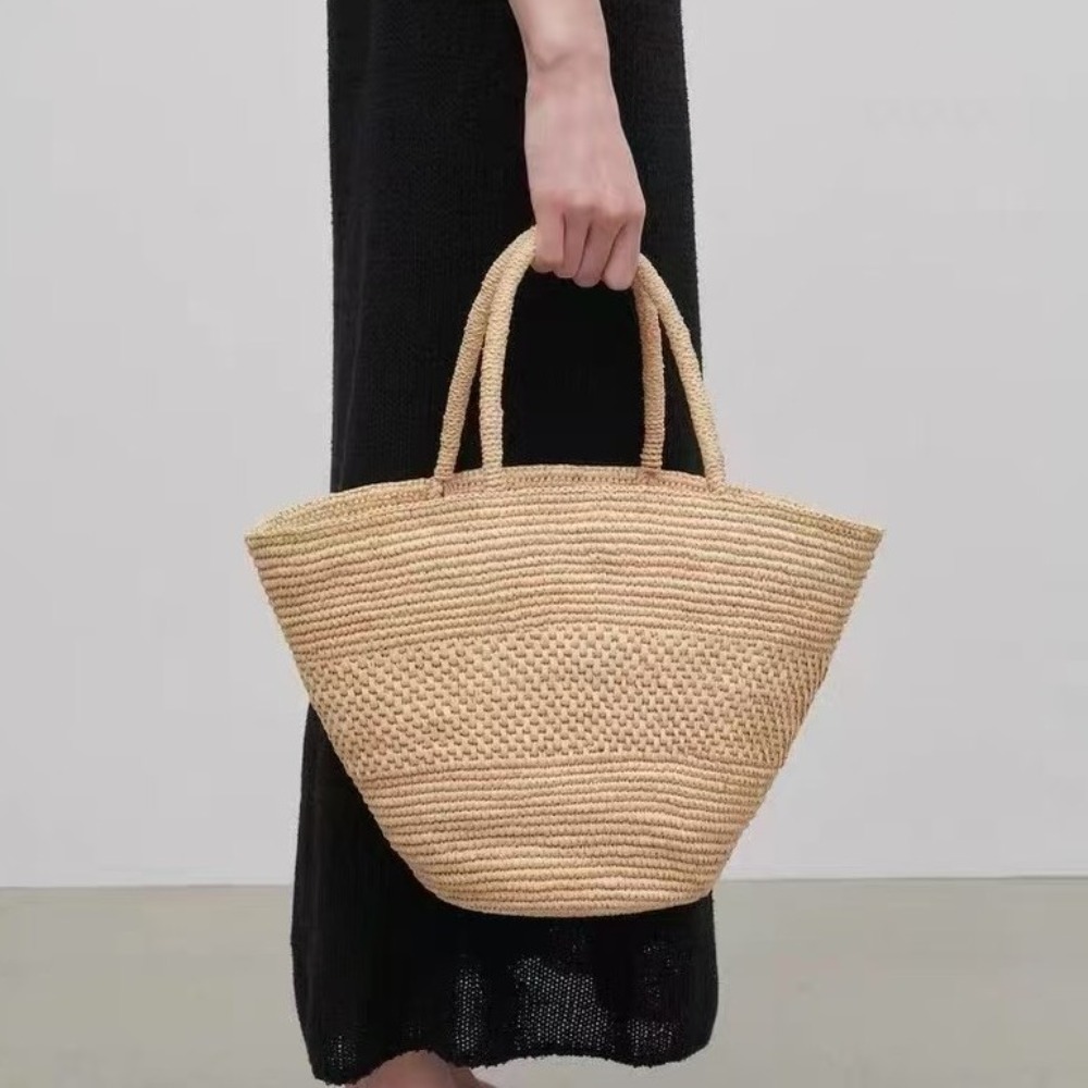 Large Capacity Raffia Straw Ba - Crochet Bag Raffia reseña y precio
