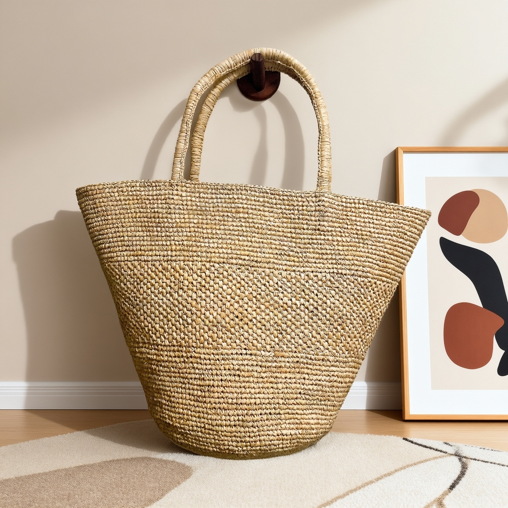 Large Capacity Raffia Straw Ba - Crochet Bag Raffia reseña y precio