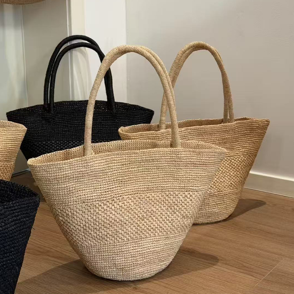 Large Capacity Raffia Straw Ba - Crochet Bag Raffia reseña y precio