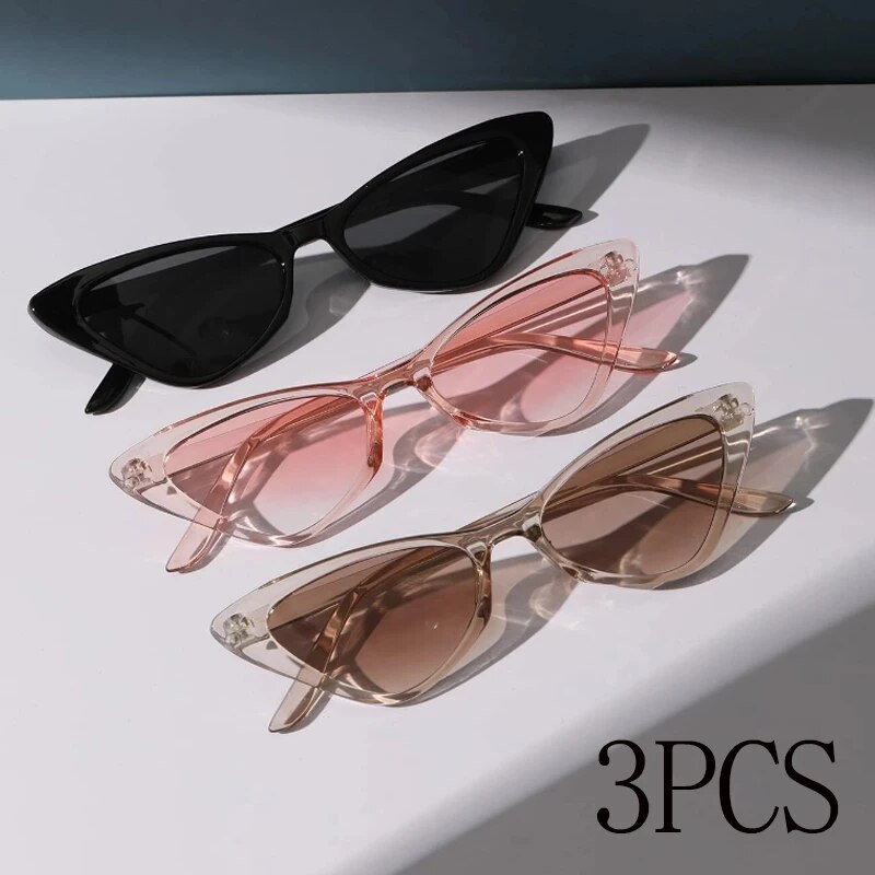 3 Pairs Per Set Small Cat Eye  - Sunglasses Cat Eye reseña y precio