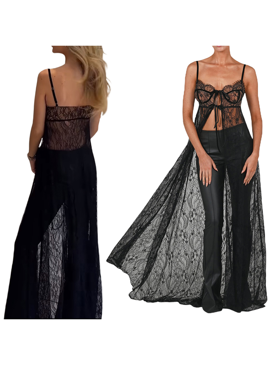 Women Lace Floral See Through  - Kimono Sheer Floral reseña y precio