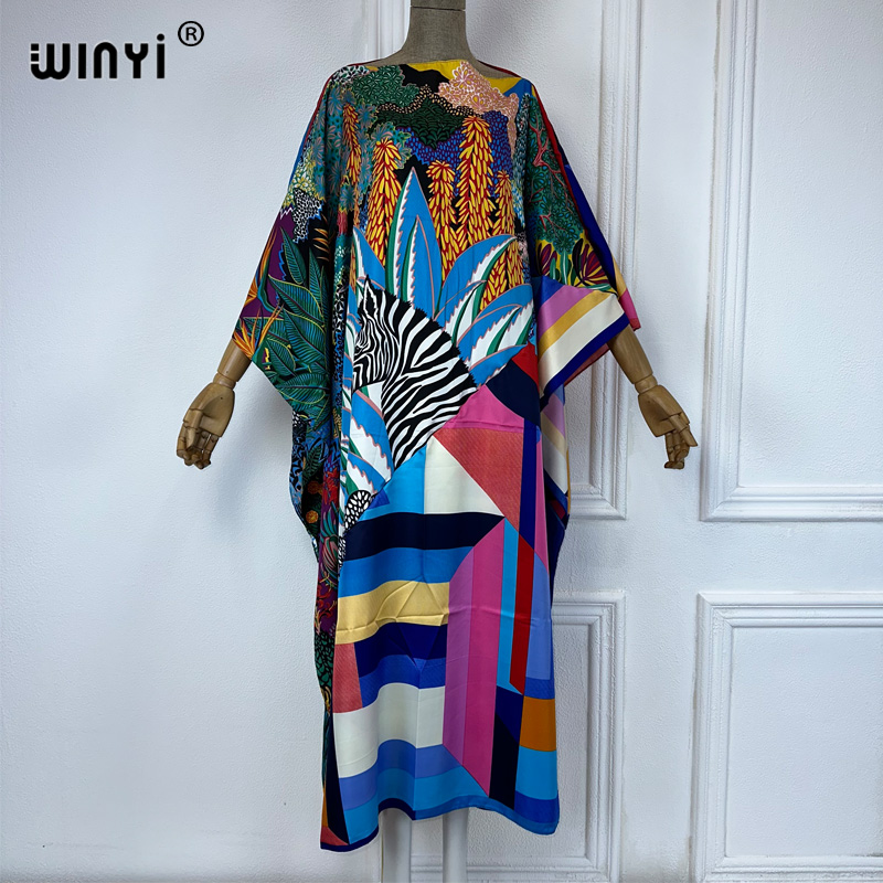 WINYI new high quality Print k - Cover Up Kaftan reseña y precio