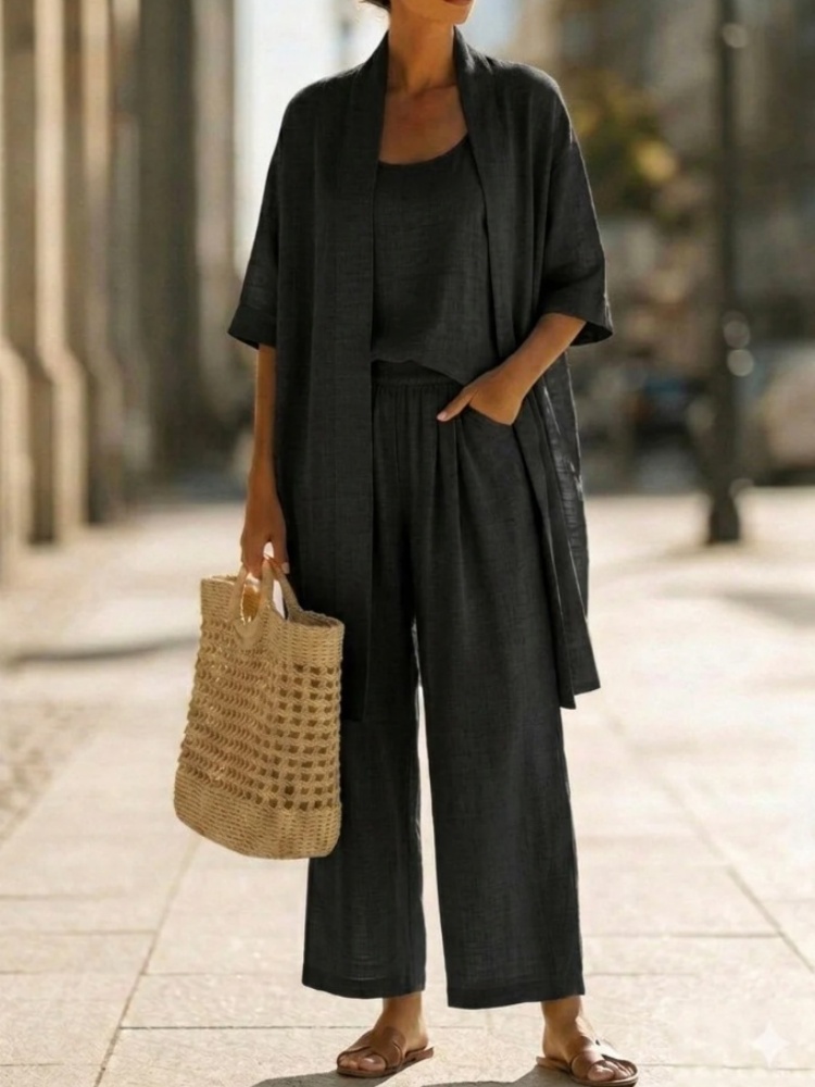 Casual Solid Cotton Linen Loos - Linen Pant Wide reseña y precio