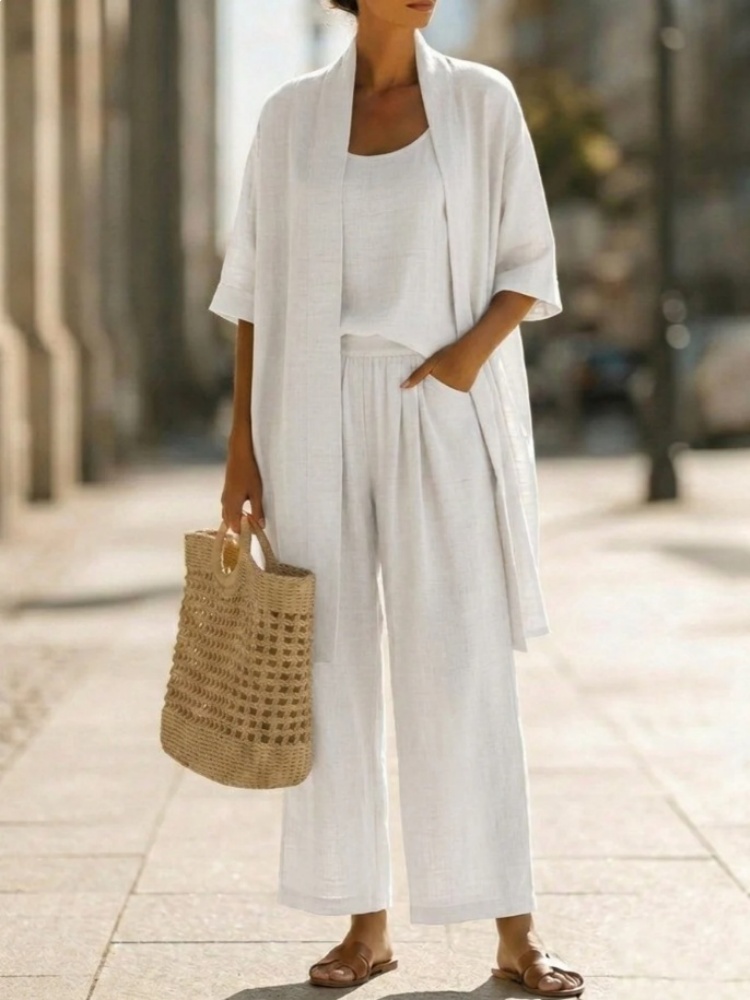 Casual Solid Cotton Linen Loos - Linen Pant Wide reseña y precio