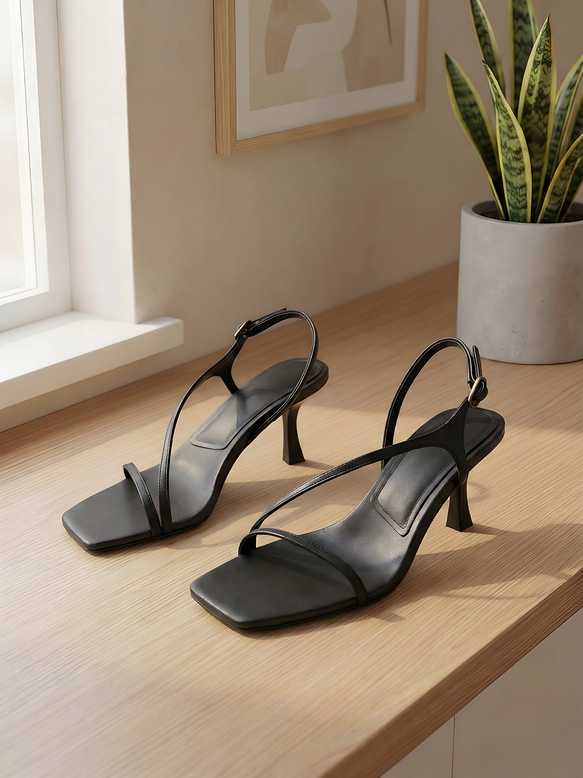 Elegant Genuine Leather Strapp - Sandal Strappy Heeled reseña y precio