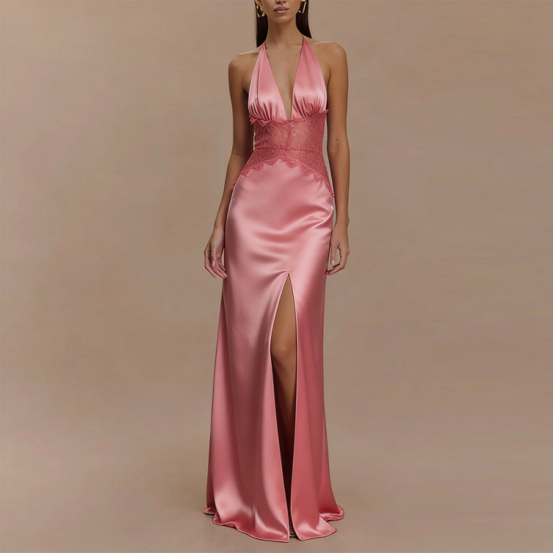 Sexy Backless Halter Maxi Dres - Maxi Dress Halter reseña y precio