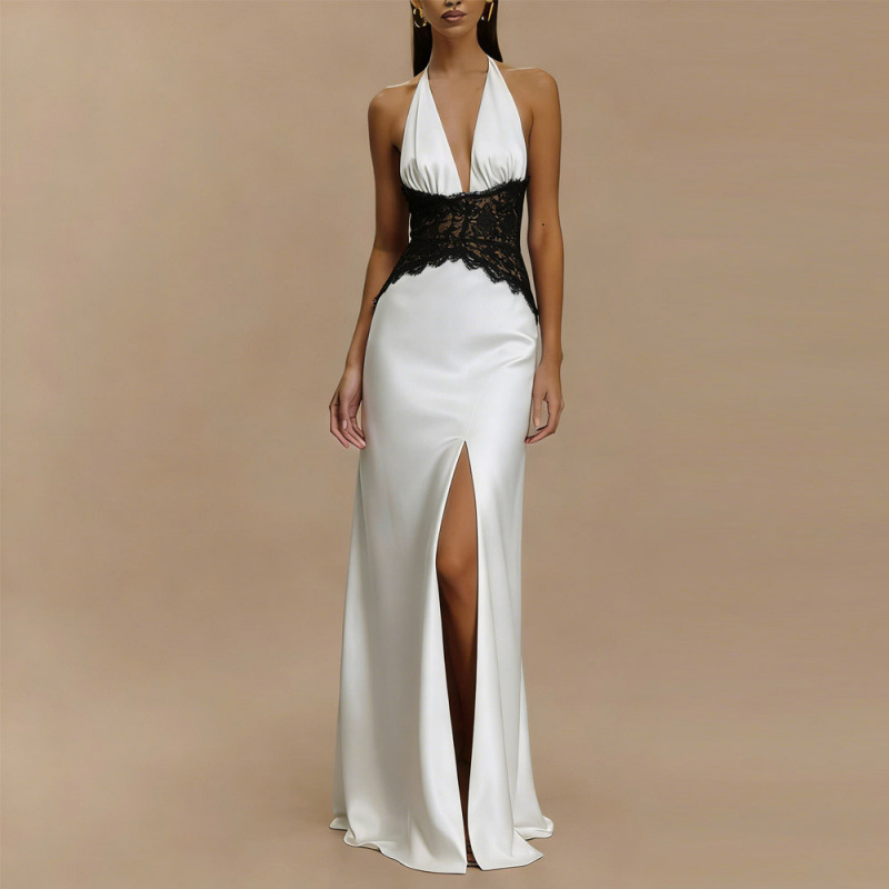 Sexy Backless Halter Maxi Dres - Maxi Dress Halter reseña y precio