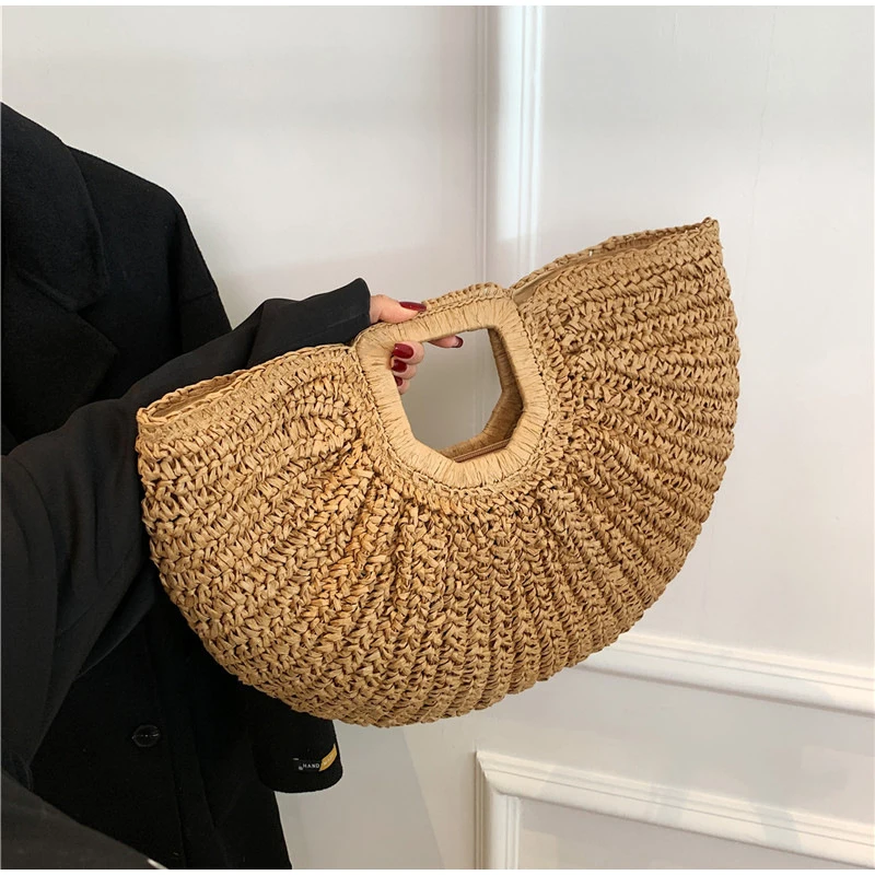 Popular Russian Woven Clutch H - Crochet Bag Raffia reseña y precio