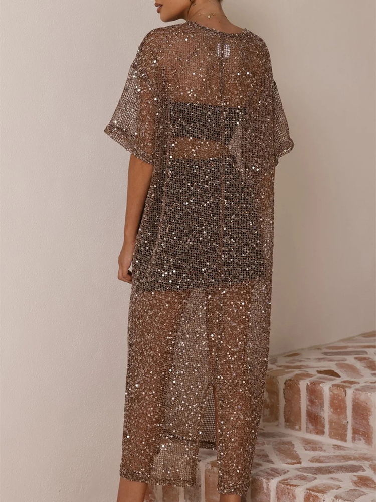 Female O-neck Loose Summer Lon - Cover Up Kaftan reseña y precio