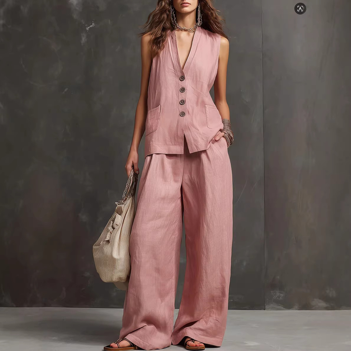 2026 summer women's clothing l - Linen Pant Wide reseña y precio
