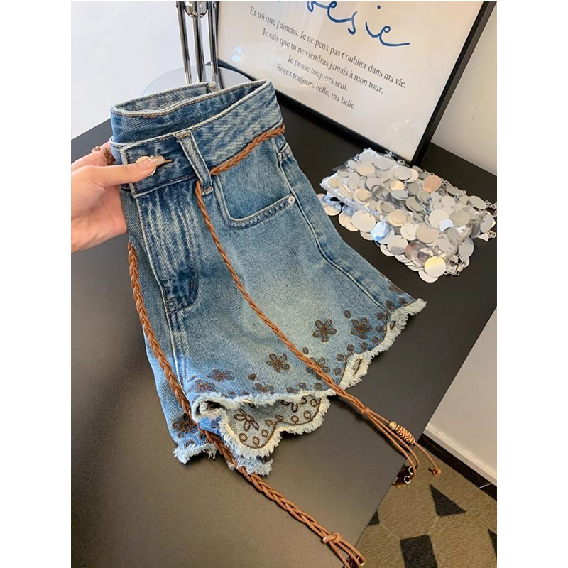 Breathable Vintage Denim Short - Shorts Denim Frayed reseña y precio
