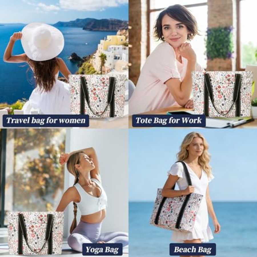 Tote Bag for Women with Laptop - Tote Bag Beach reseña y precio
